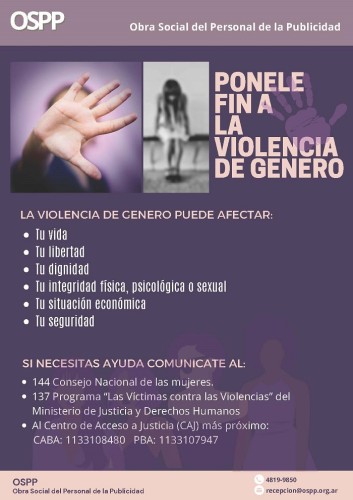 OSPP NO a la violencia de género